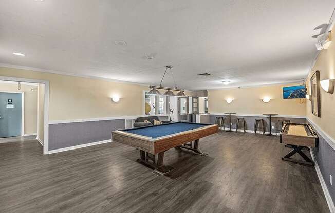Billiards Table at apartment clubhouse