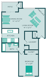 1 bed, 1 bath, 792 sqft, $1,140