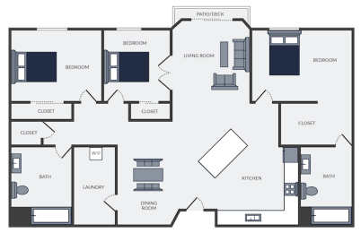 3 beds, 2 baths, 1,331 sqft, $1,270