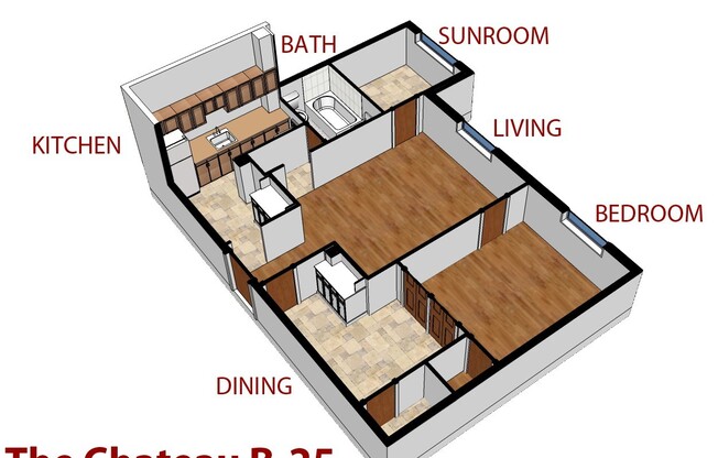 1 bed, 1 bath, 600 sqft, $1,095, Unit B-25