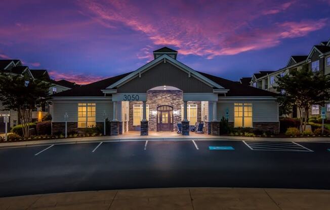 Exterior Twilight Views of West End at Fayetteville  in Fayetteville, NC