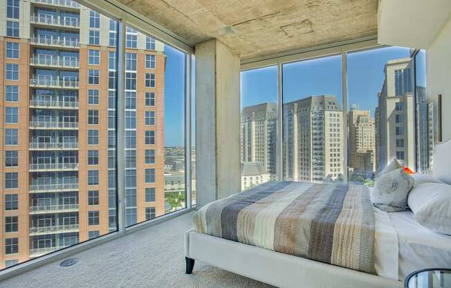 Modern Exposed Concrete Finishes at Glass House by Windsor, Dallas, Texas