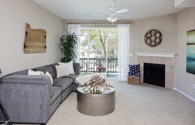 model unit living area at Lionsgate South, Hillsboro, Oregon