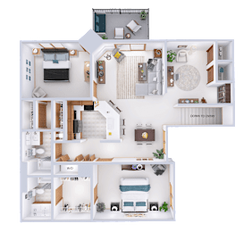 2 beds, 2 baths, 1,386 sqft, $1,785