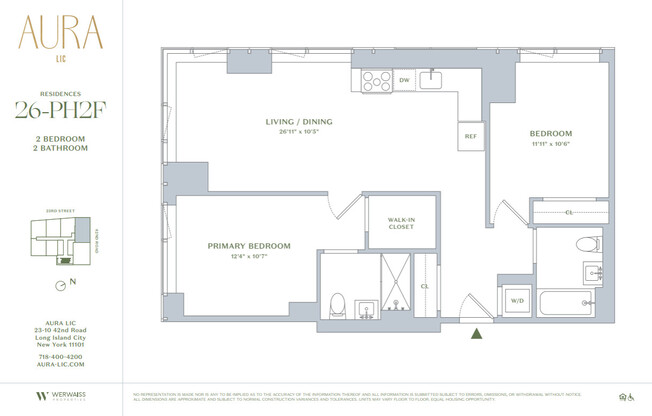 2 beds, 2 baths, $7,500, Unit PH2F