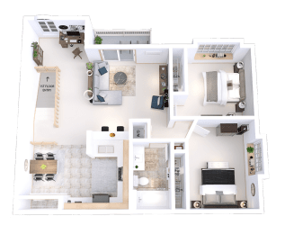 2 beds, 1 bath, 1,072 sqft, $1,623