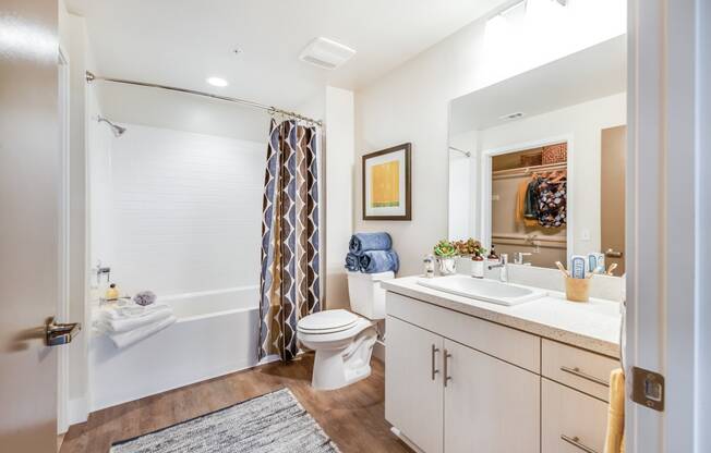 Luxury Bathroom with Frameless Mirrors at Malden Station by Windsor, 92832, CA