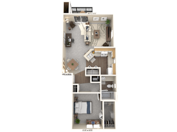1 bed, 1 bath, 842 sqft, $1,292