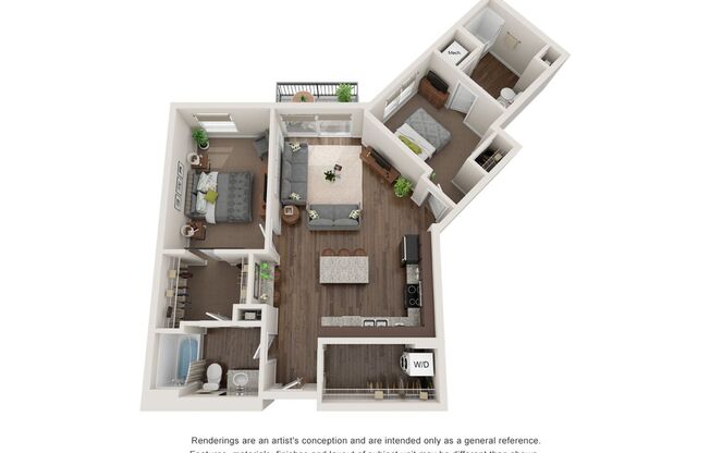 2 beds, 2 baths, 1,030 sqft, $2,010