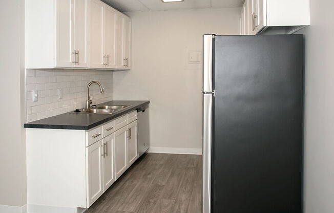 fully equipped kitchen at Rochester MN apt