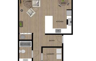 1 bed, 1 bath, 775 sqft, $1,695, Unit P301