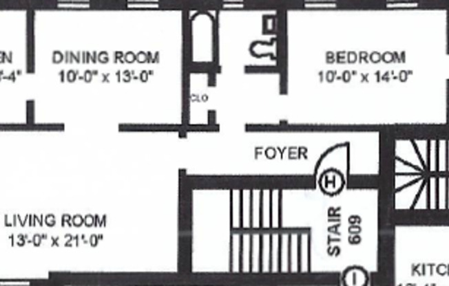 1 bed, 1 bath, 590 sqft, $1,745, Unit 609-2H