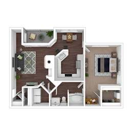 1 bed, 1 bath, 838 sqft, $1,124