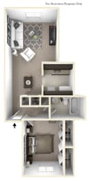 1 bed, 1 bath, 680 sqft, $1,093