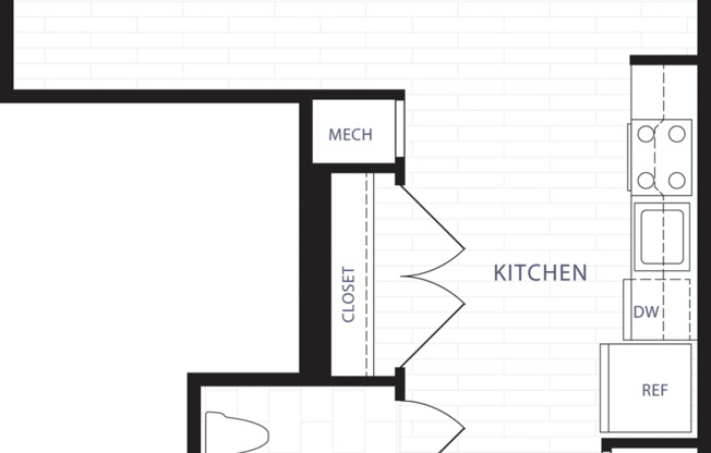 Studio, 1 bath, 575 sqft, $2,472, Unit 503