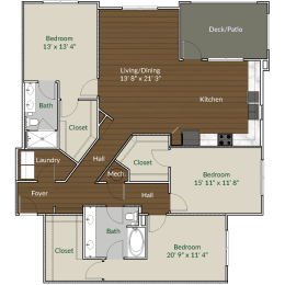 3 beds, 2 baths, 1,607 sqft, $2,264