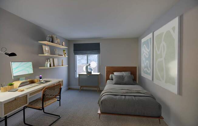 Bedroom With Work Desk at The Vista at Laguna, Laguna Niguel