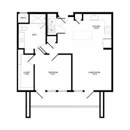 1 bed, 1 bath, 817 sqft, $1,600