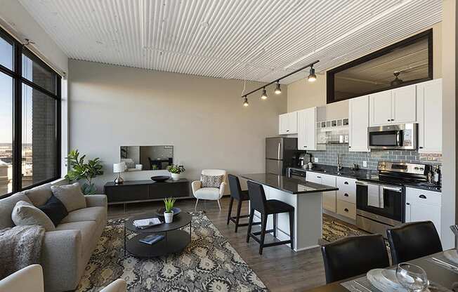 Open Concept Kitchen and Living Room