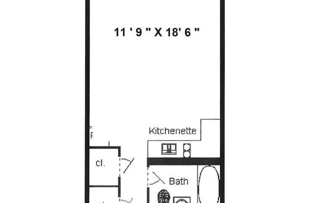 Studio, 1 bath, $2,750, Unit 1402