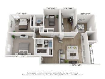 3 beds, 2 baths, 1,300 sqft, $2,365