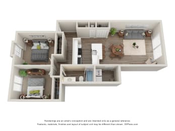 2 beds, 1 bath, 920 sqft, $1,787