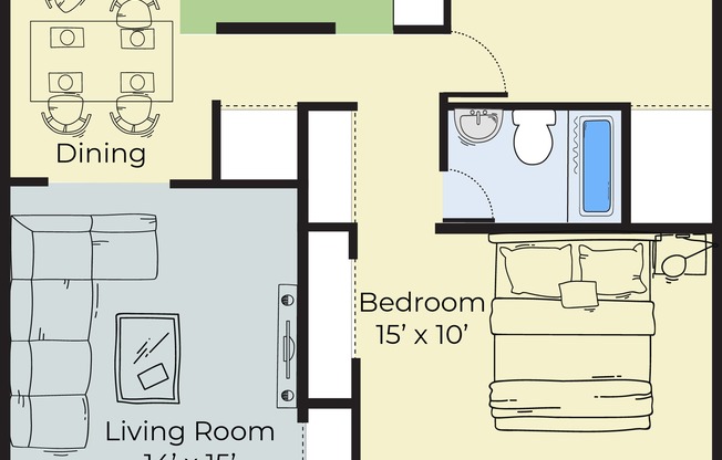 Two Bedroom Belmont apartment