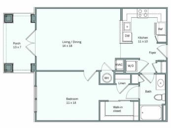 1 bed, 1 bath, 745 sqft, $1,871