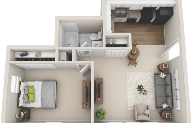 1 bed, 1 bath, 700 sqft, $1,395, Unit M19-M19A