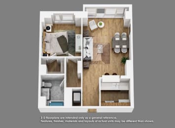 1 bed, 1 bath, 678 sqft, $2,507