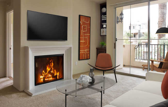 Living Room with Fireplace