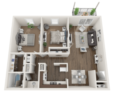 2 beds, 1 bath, 1,029 sqft, $720