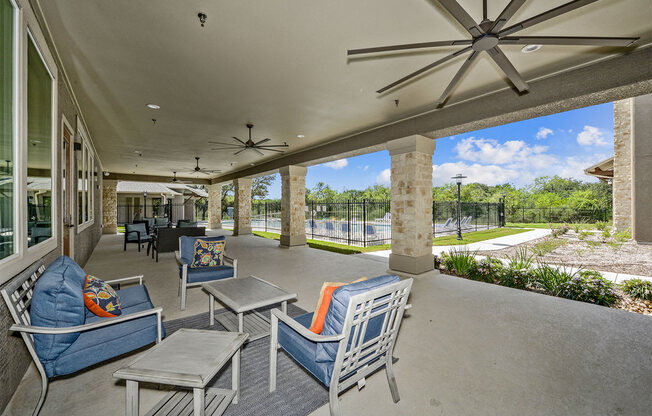 Champions Gate Apartments in San Antonio Outdoor Lounge