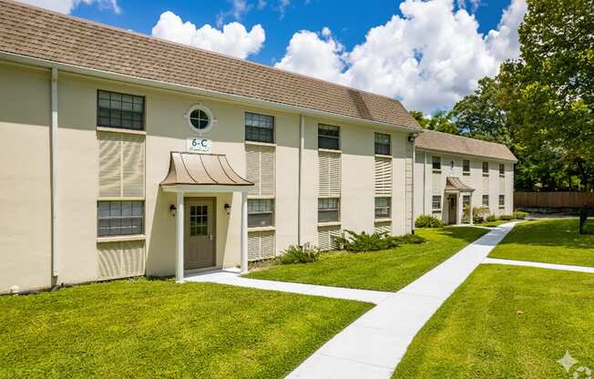 A building with the number 6-C on it.