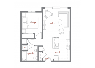 1 bed, 1 bath, 689 sqft, $1,745