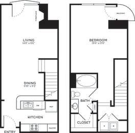 1 bed, 1 bath, 910 sqft, $1,836