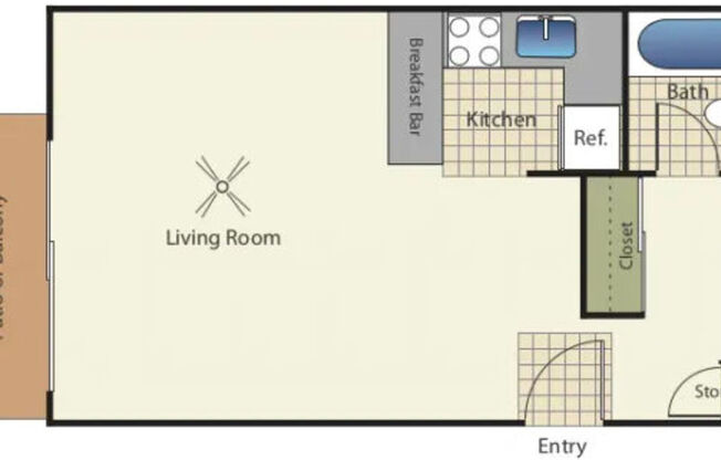 Studio, 1 bath, 350 sqft, $2,645