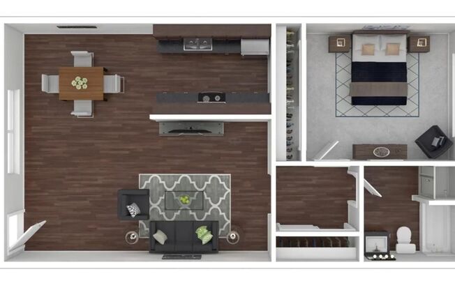 1 bed, 1 bath, 830 sqft, $2,125, Unit B61