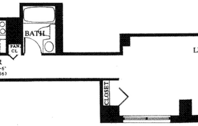 Studio, 1 bath, 491 sqft, $3,550, Unit 5K