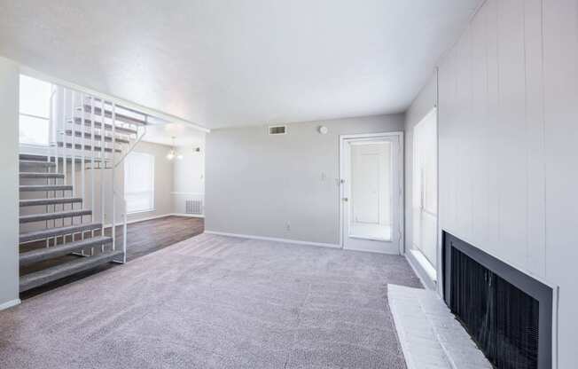 Augusta: Living Room with Fireplace, at Westdale Hills, Euless, TX