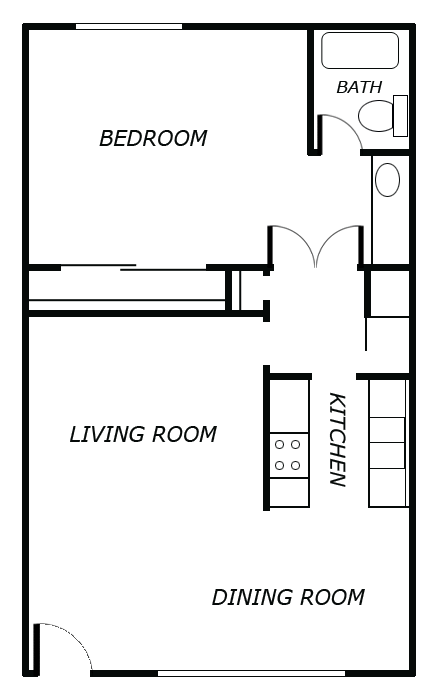 1 bed, 1 bath, 738 sqft, $2,113, Unit H10