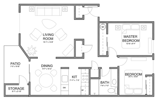 2 beds, 1 bath, 875 sqft, $1,739