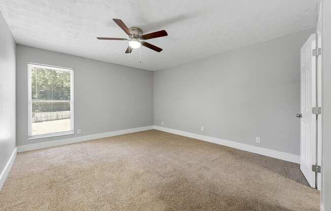 Bedroom with ceiling fan at Balfour Chastain, Sandy Springs, GA