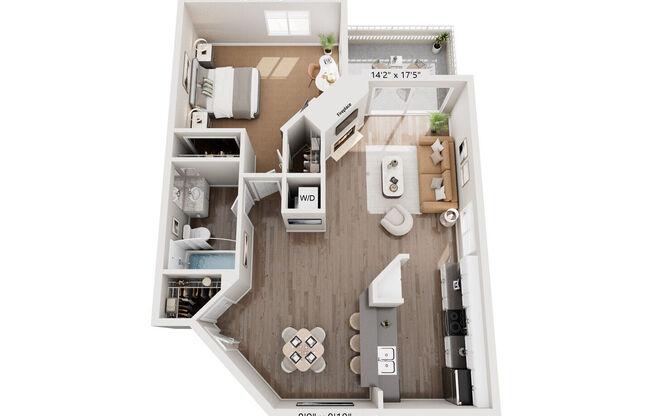 1 bed, 1 bath, 695 sqft, $2,550