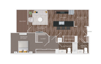 1 bed, 1.5 baths, 836 sqft, $2,034