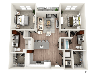 2 beds, 2 baths, 1,144 sqft, $1,989