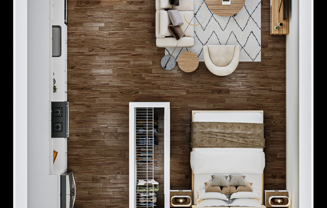 Studio, 1 bath, 572 sqft, $1,240, Unit 344