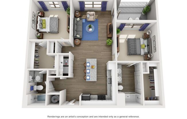 2 beds, 2 baths, 1,130 sqft, $1,679