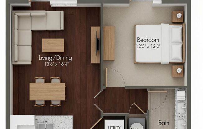 1 bed, 1 bath, 766 sqft, $1,869