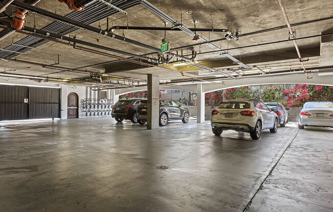 Enclosed garage with assigned parking.